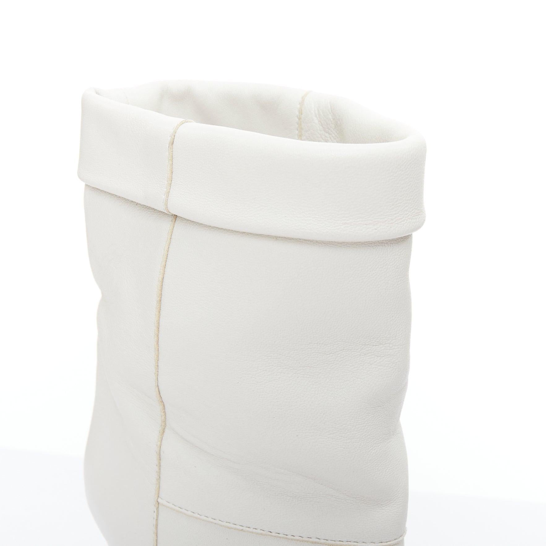 ISABEL MARANT Rouxa off white leather black cone heel boots EU36 For Sale 4