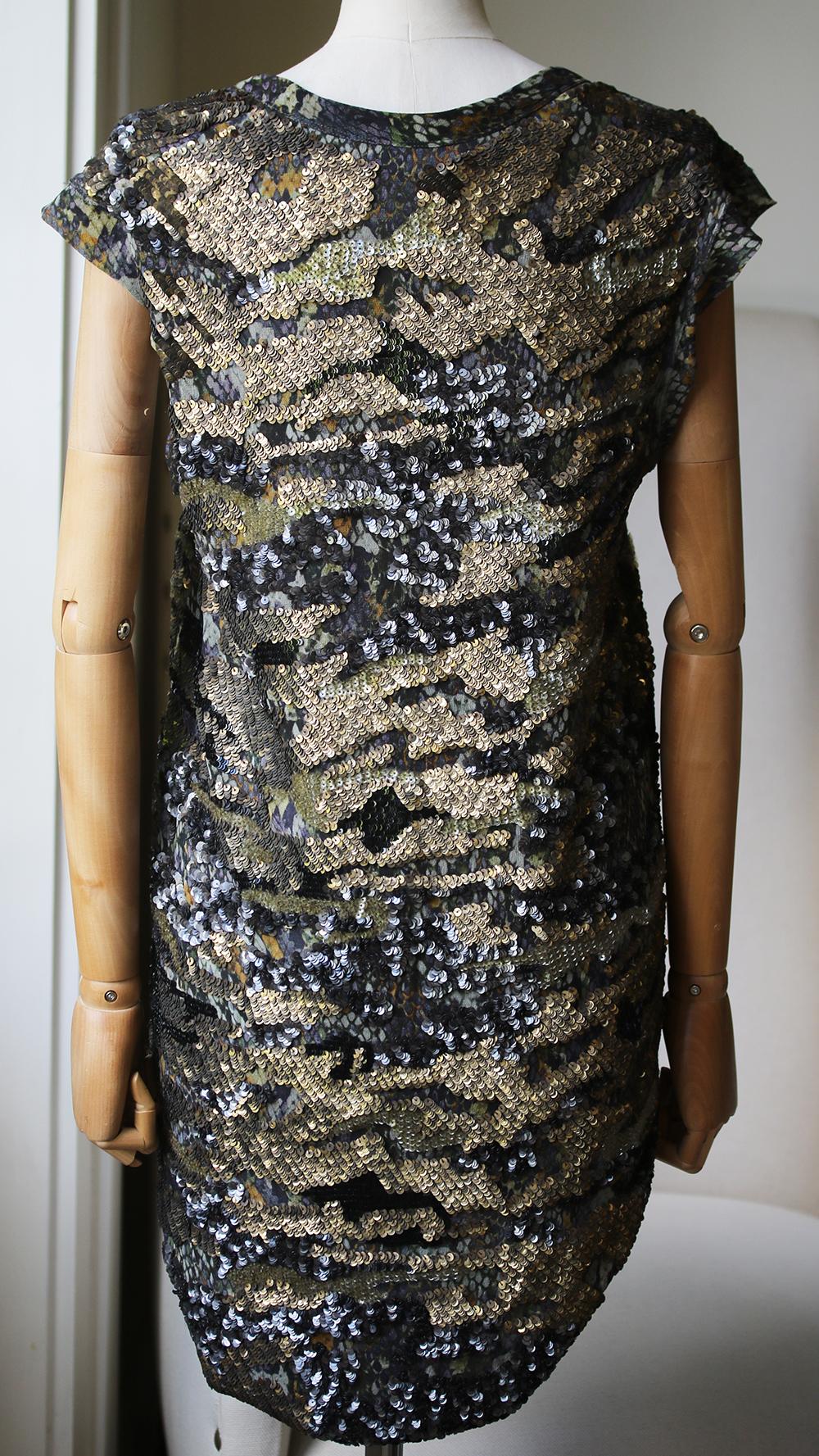 Isabel Marant Sequined Silk-Georgette Sleeveless Top  In Excellent Condition In London, GB