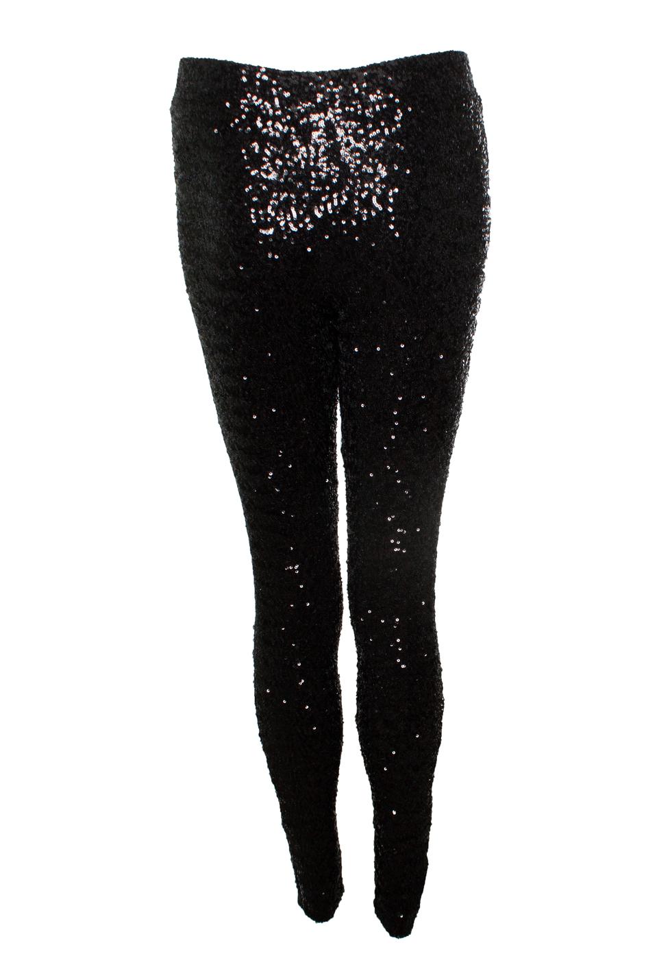 Nero Isabel Marant, Pantalone con paillettes in nero in vendita