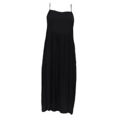 Isabel Marant Midi-Kleid mit quadratischem Ausschnitt aus schwarzem Polyester