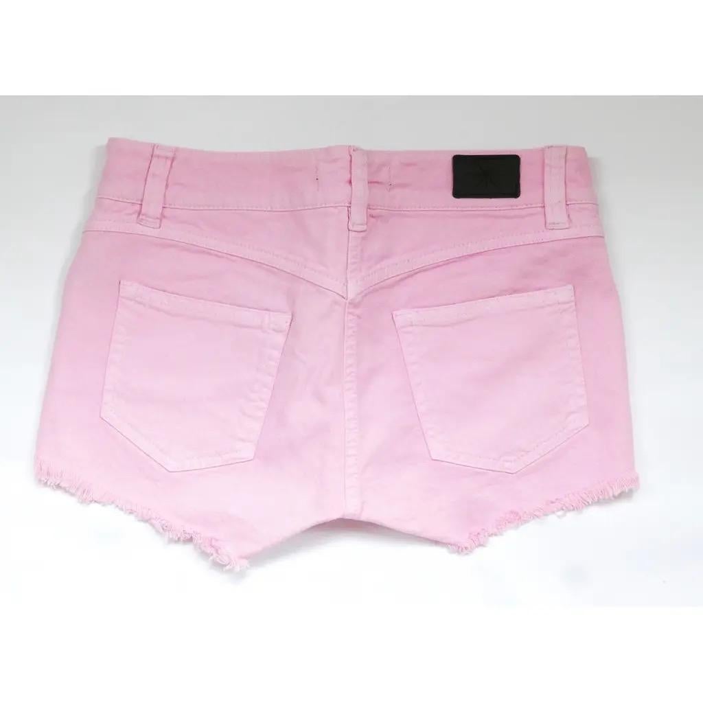 Isabel Marant SS11 Pink Denim Lace Up Fly Cut-Offs Shorts In New Condition For Sale In London, GB