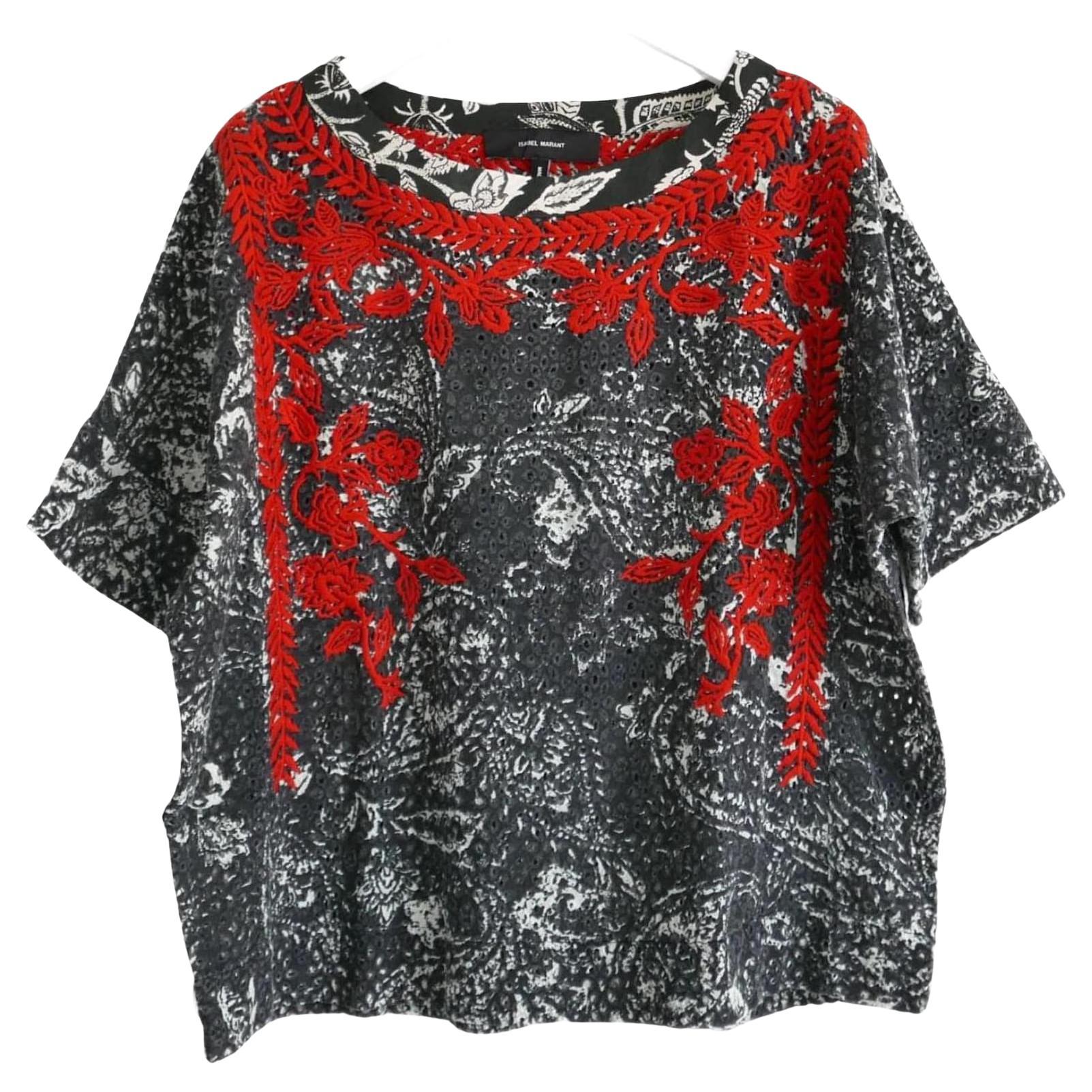 Isabel Marant SS13 Embroidered Top For Sale