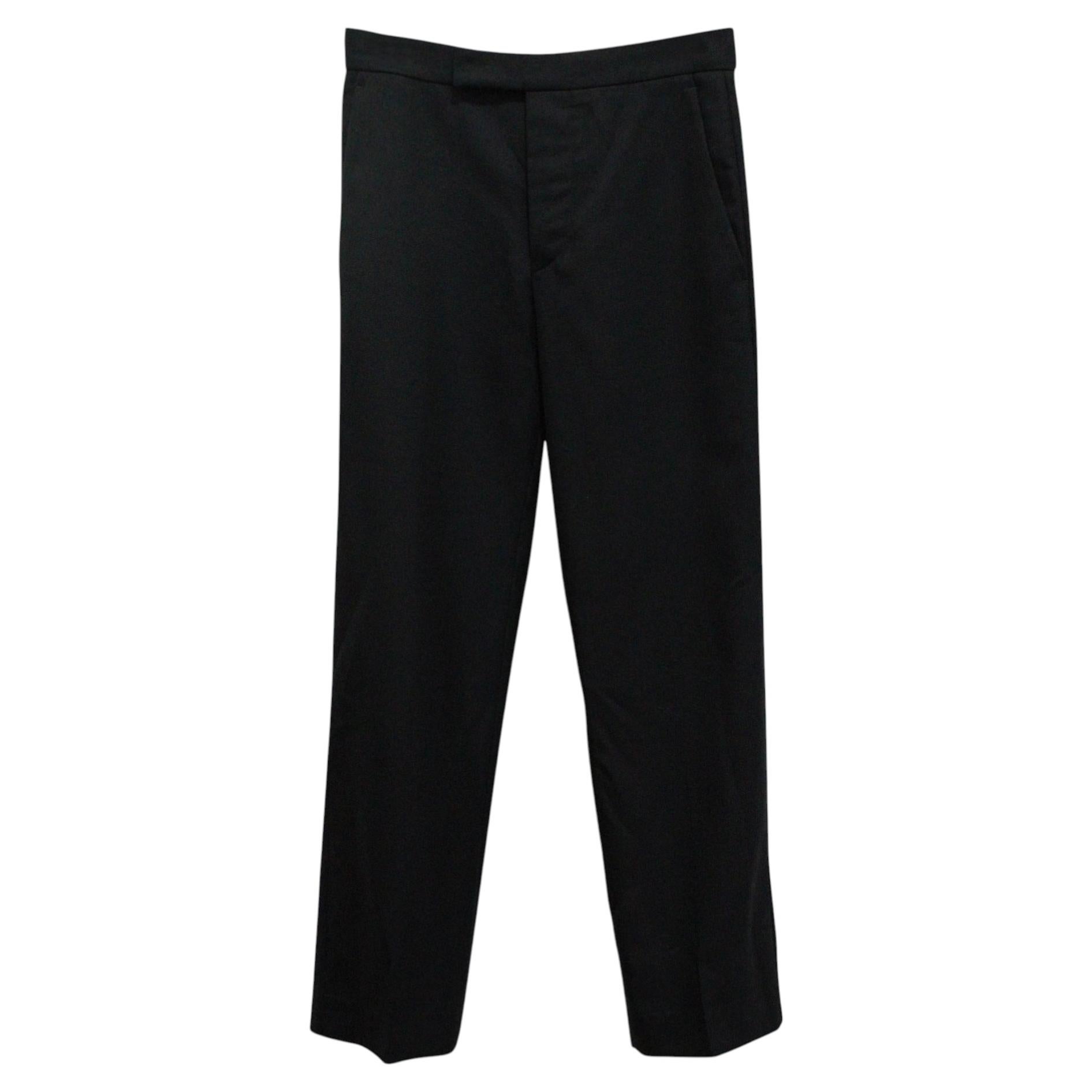 Isabel Marant Straight Leg Trousers in Navy Blue Cotton