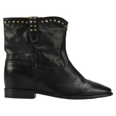 Isabel Marant Studded Leather Wedge Ankle Boots Eu 41 Uk 8 Us 11
