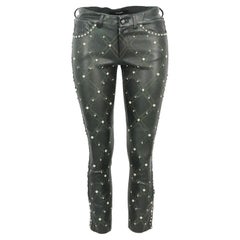 Isabel Marant Studded Stretch Leather Pants Fr 36 Uk 8