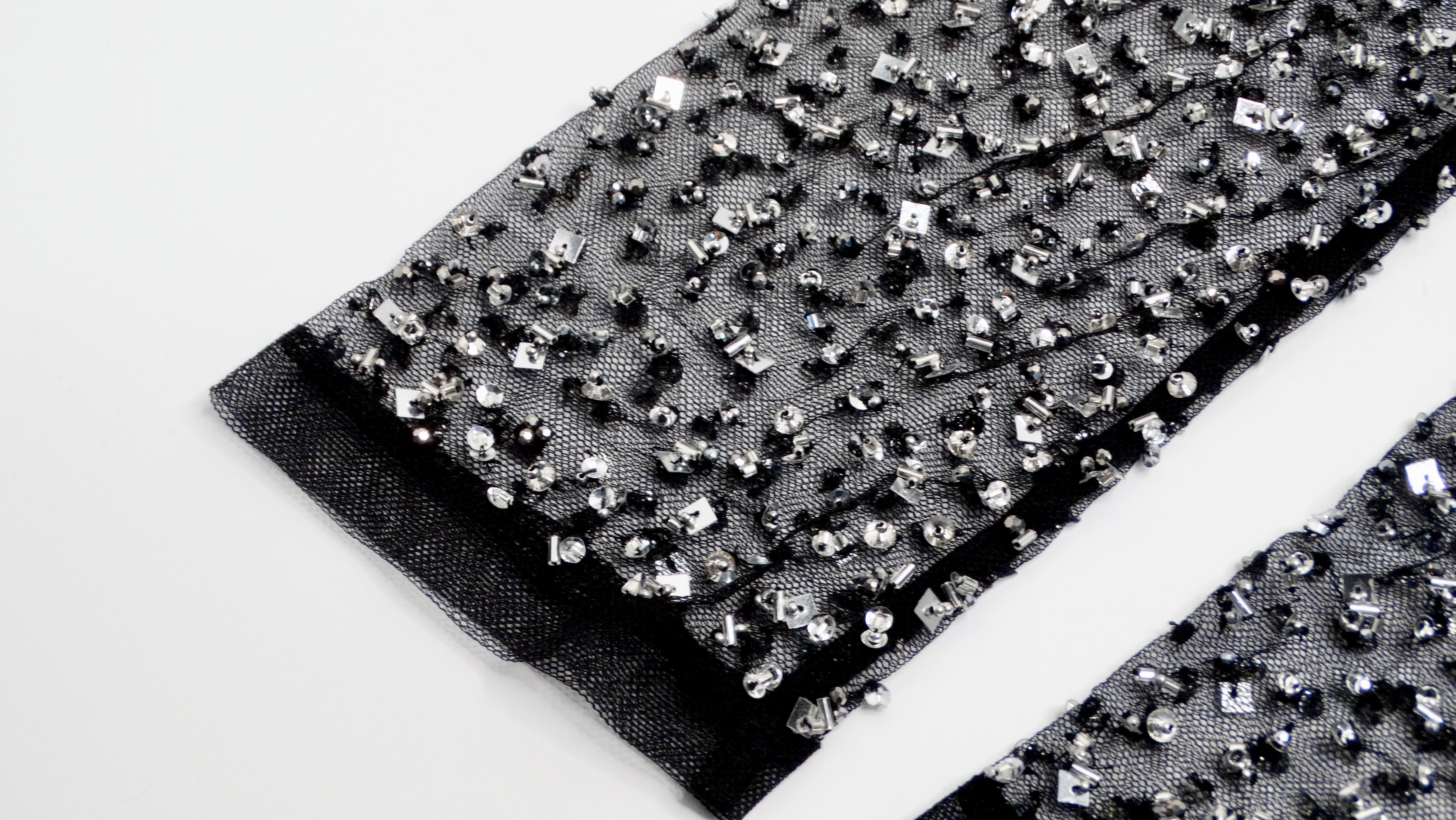Isabel Marant Tanael Black Sheer Sequins Leggings For Sale 1