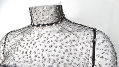 Isabel Marant Todiz Black Sheer Sequins Long Sleeve Top