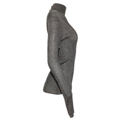 Isabel Marant Turtleneck Sweater in Metallic Silver Viscose