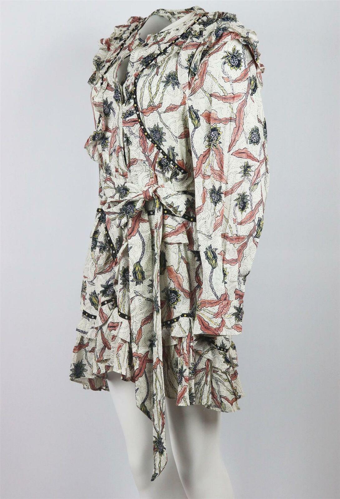 Isabel Marant Ullo Kleid aus Baumwolle mit Blumendruck (Grau)