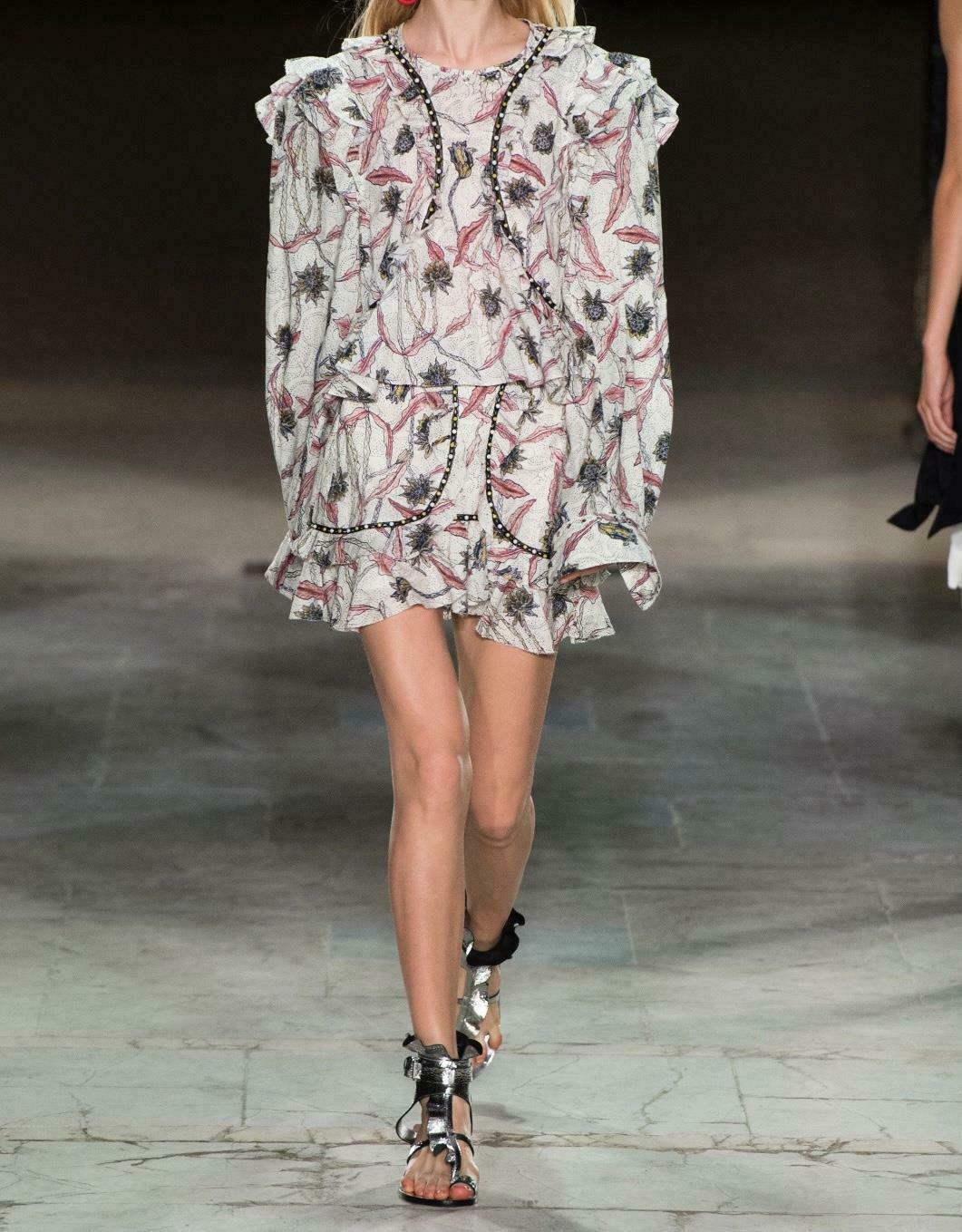 Isabel Marant Ullo Kleid aus Baumwolle mit Blumendruck 2