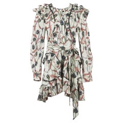 Isabel Marant Ullo Embellished Floral Print Cotton Dress
