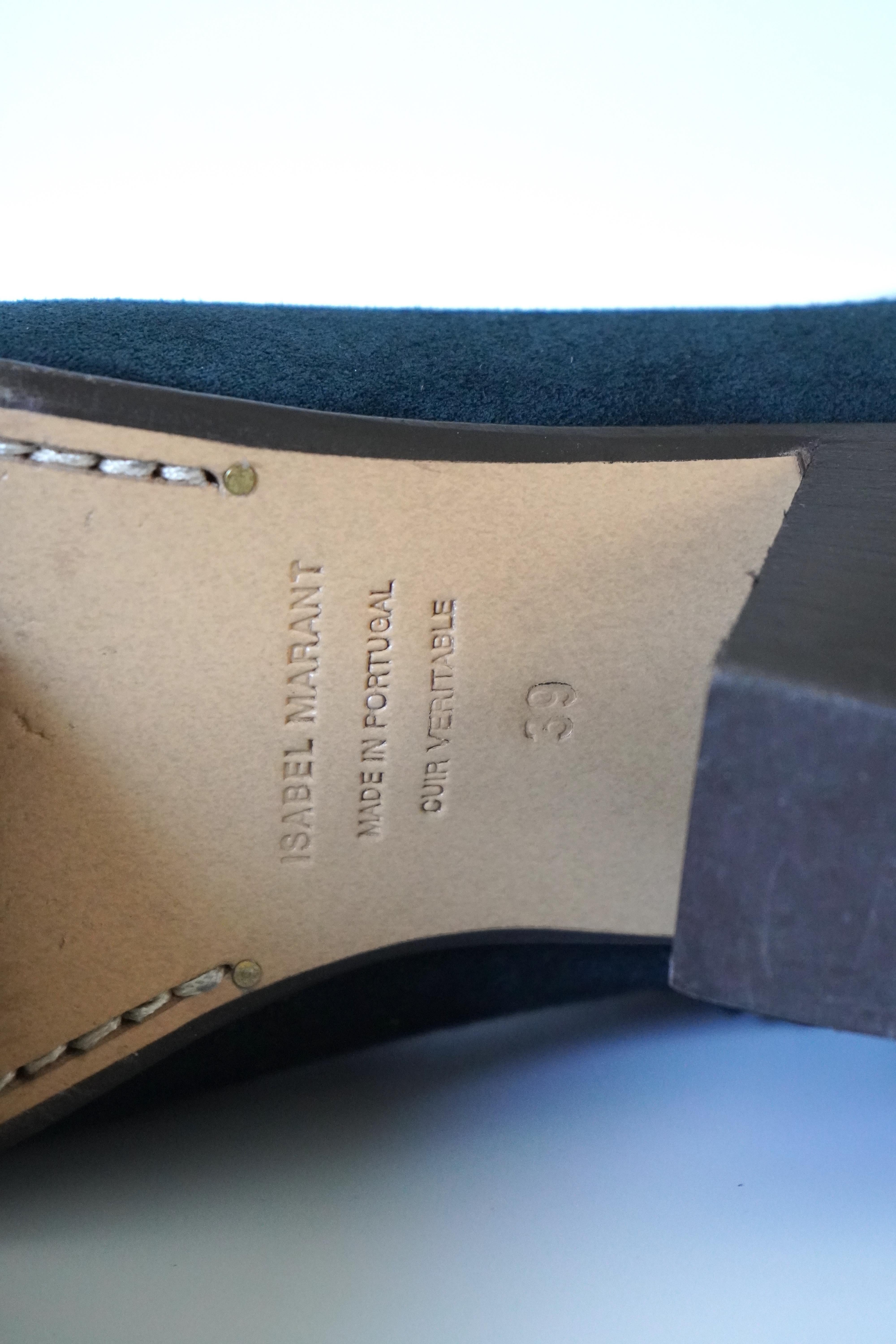 Isabel Marant Velvet Leather Ankle Boots 39 For Sale 1