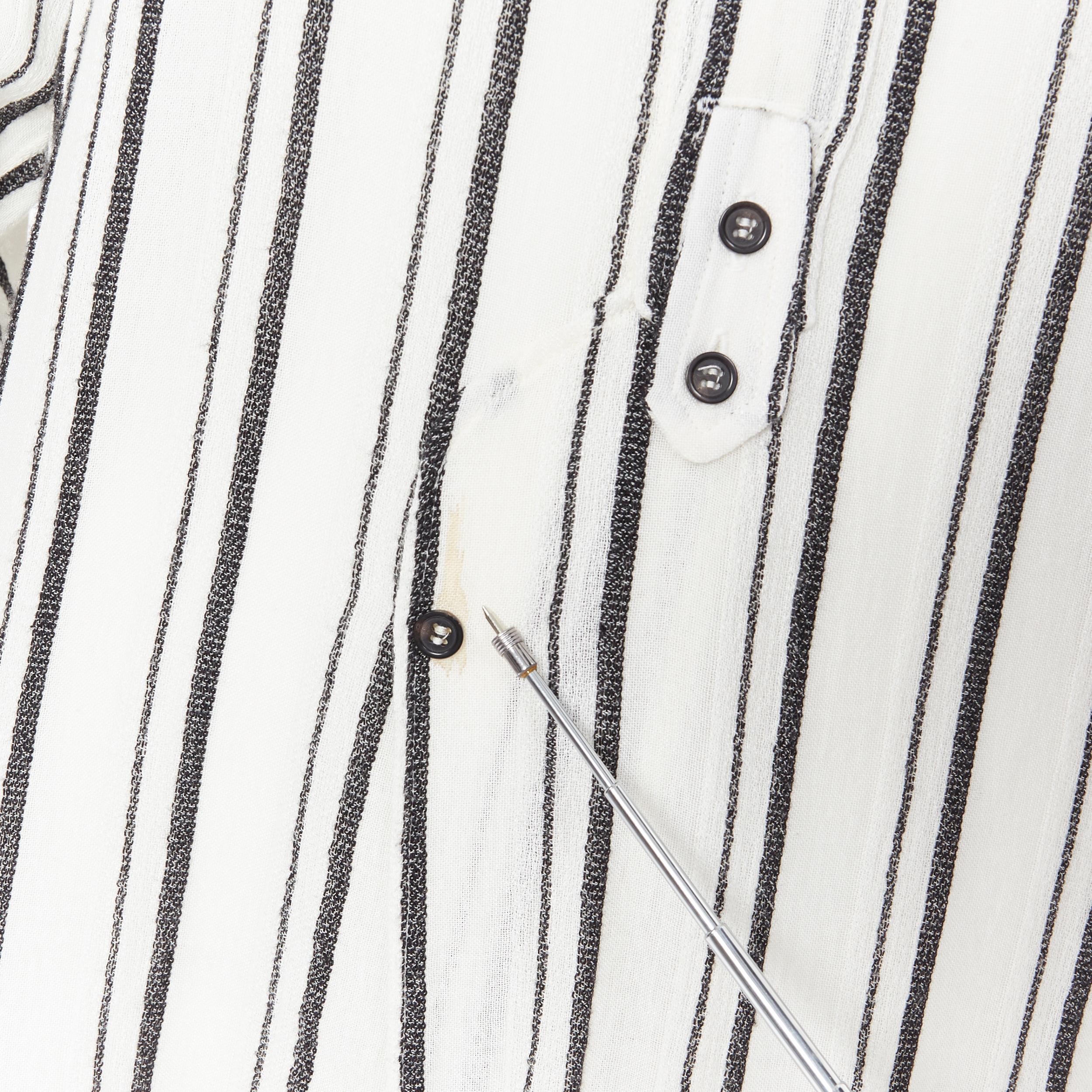 ISABEL MARANT viscose cotton blend grey beige stripe tunic casual dress Fr38 For Sale 5
