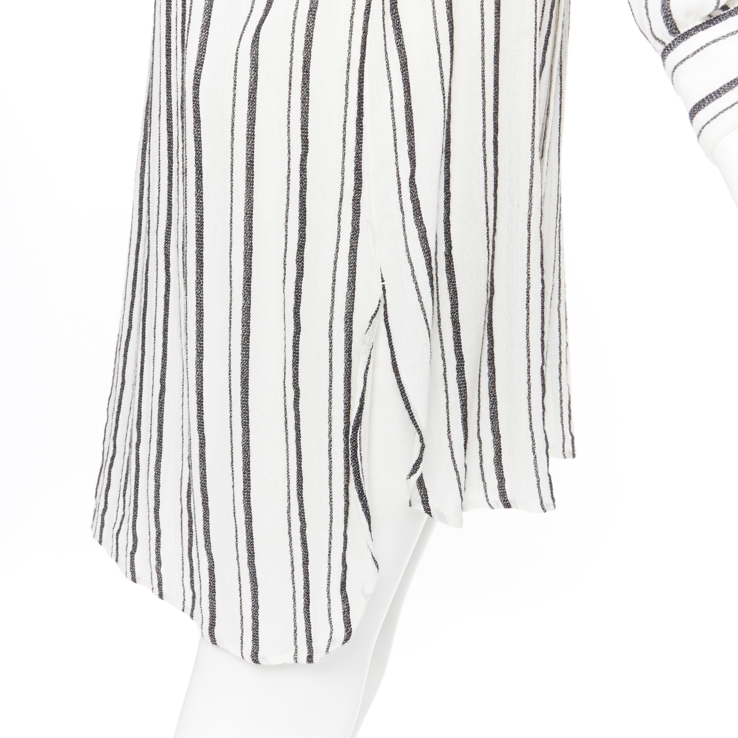 ISABEL MARANT viscose cotton blend grey beige stripe tunic casual dress Fr38 For Sale 3