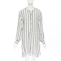 ISABEL MARANT viscose cotton blend grey beige stripe tunic casual dress Fr38