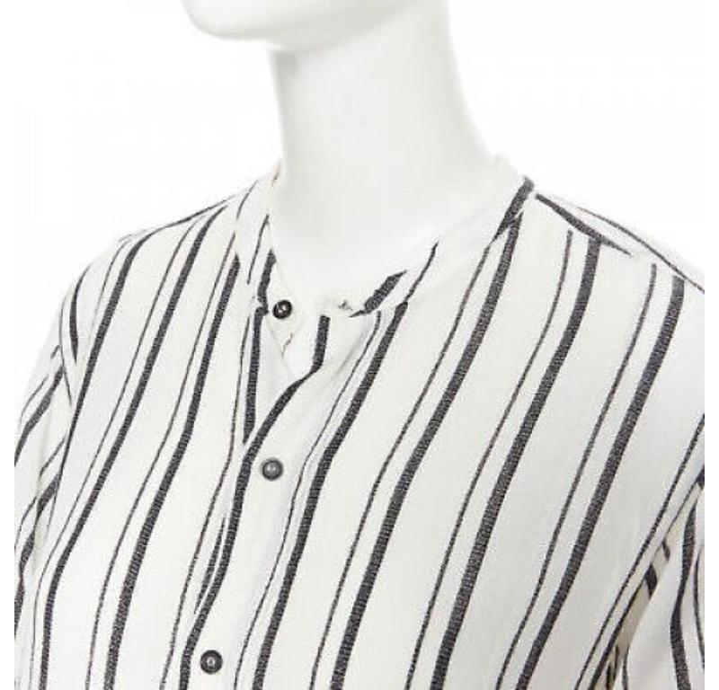 ISABEL MARANT viscose cotton blend grey beige stripe tunic casual dress FR38 S
Reference: CRTI/A00255
Brand: Isabel Marant
Designer: Isabel Marant
Model: Striped dress
Material: Viscose, Cotton
Color: Beige
Pattern: Striped
Closure: Button
Made in: