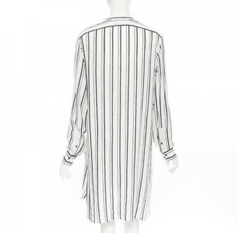 ISABEL MARANT viscose cotton blend grey beige stripe tunic casual dress FR38 S For Sale 1