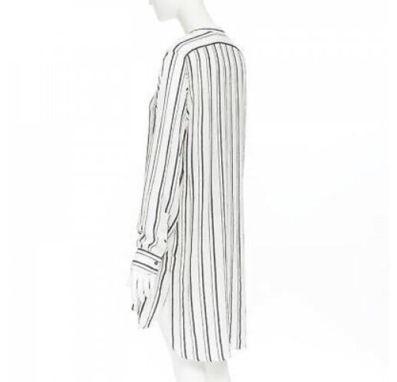 ISABEL MARANT viscose cotton blend grey beige stripe tunic casual dress FR38 S For Sale 2