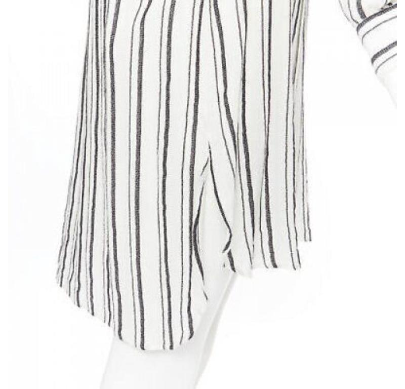 ISABEL MARANT viscose cotton blend grey beige stripe tunic casual dress FR38 S For Sale 3