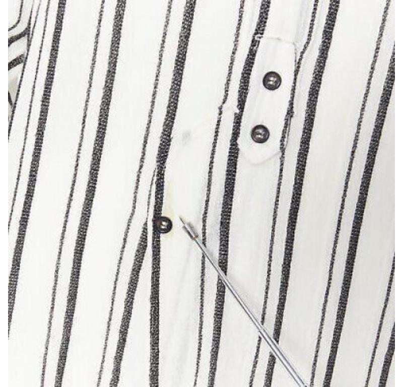 ISABEL MARANT viscose cotton blend grey beige stripe tunic casual dress FR38 S For Sale 5