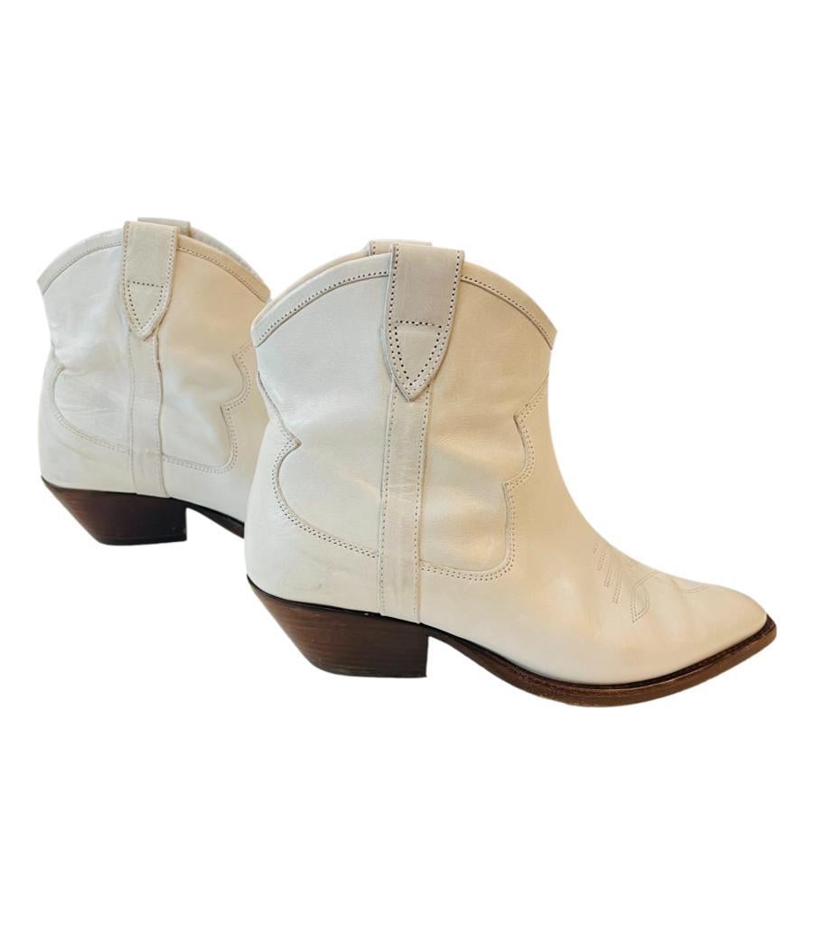 Women's Isabel Marant Western Canvas & Suede Ankle Boots