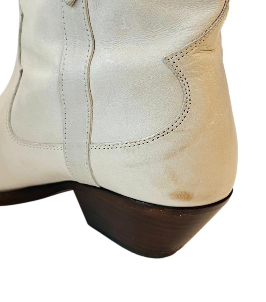Isabel Marant Western Canvas & Suede Ankle Boots For Sale 4