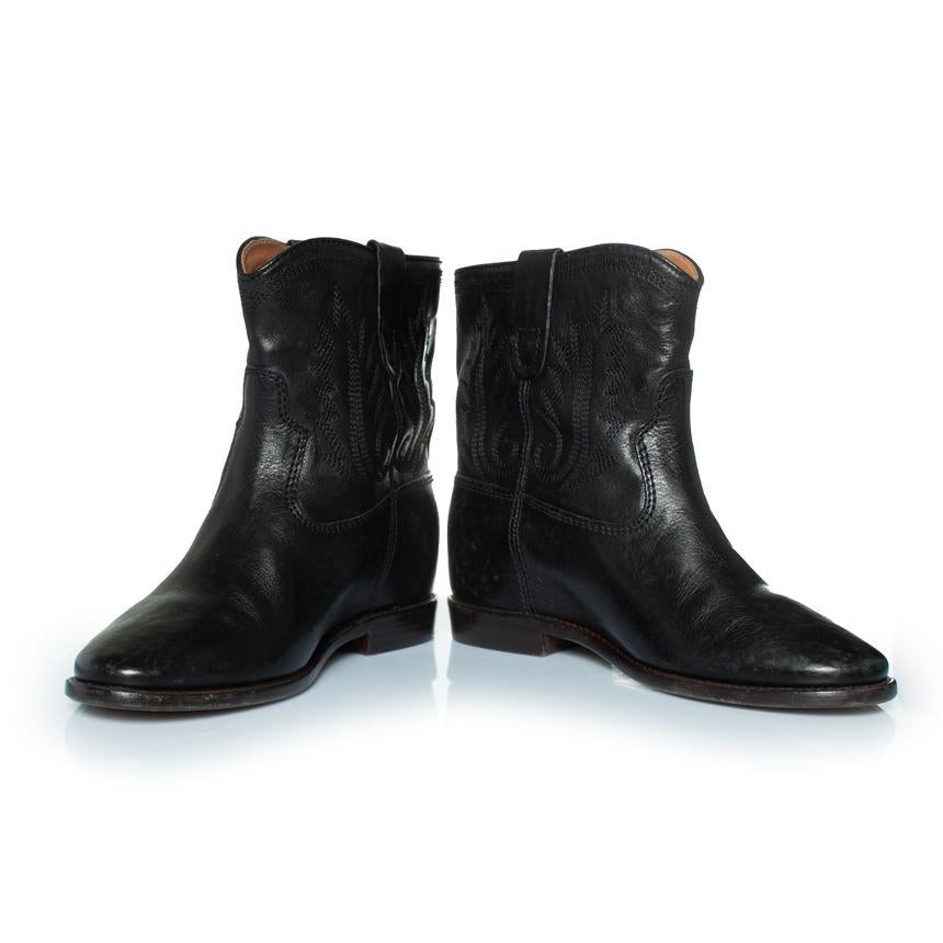 Black Isabel Marant, Western stitch boots For Sale