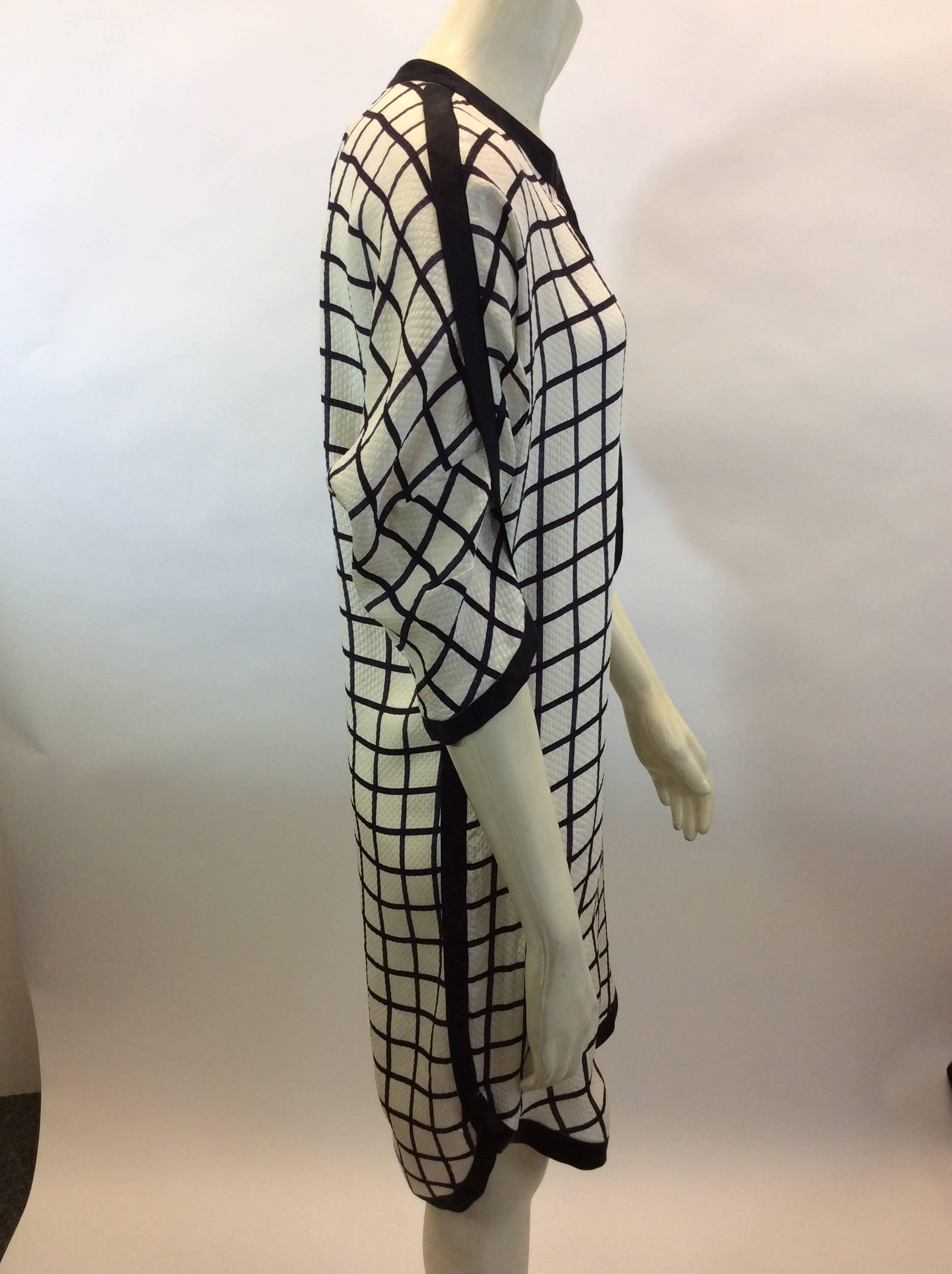 Isabel Marant White and Black Windowpane Dress In Excellent Condition For Sale In Narberth, PA