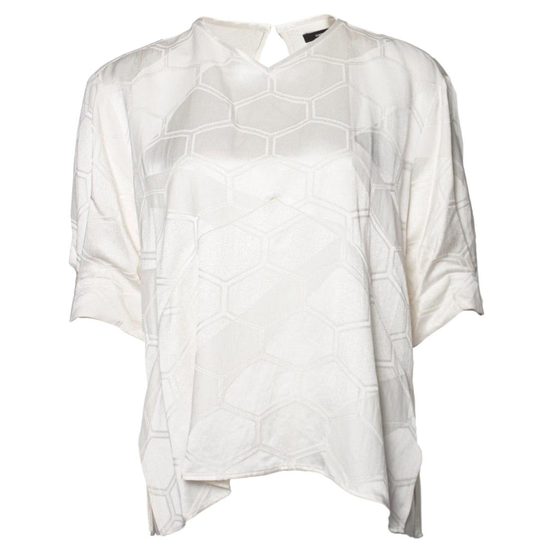 Isabel Marant, blusa blanca con estampado gráfico en venta