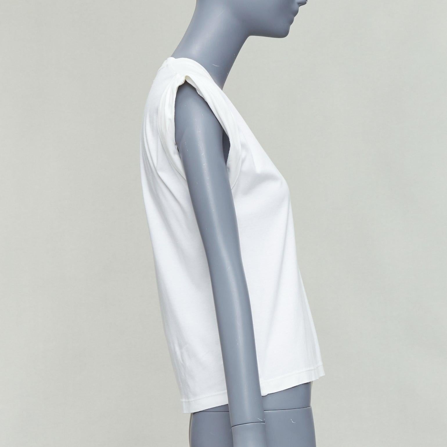 Women's ISABEL MARANT white cotton layered sleeveless V neck top S For Sale