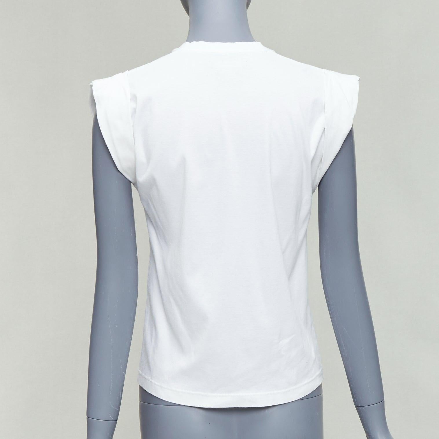 ISABEL MARANT white cotton layered sleeveless V neck top S For Sale 1