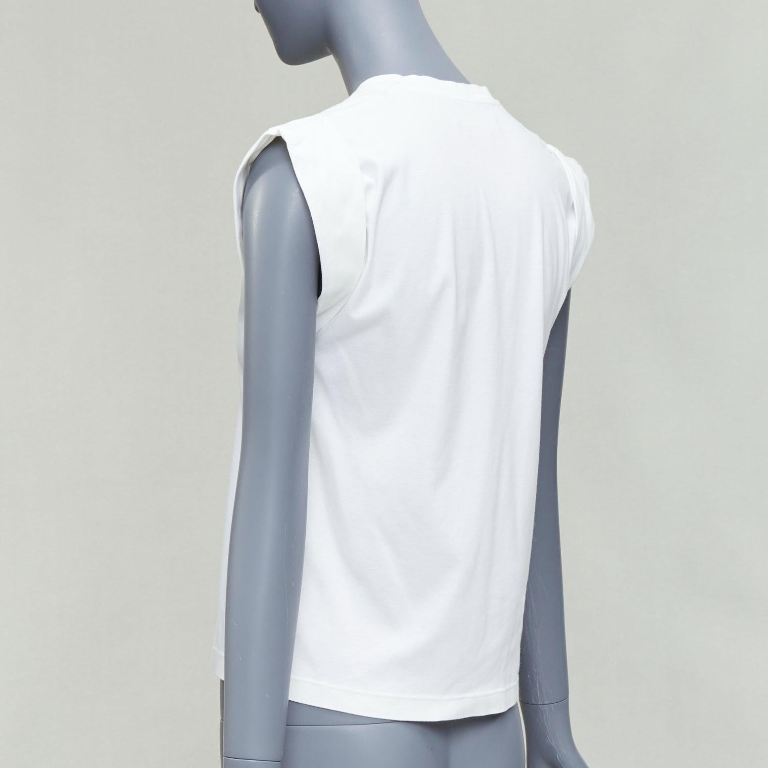 ISABEL MARANT white cotton layered sleeveless V neck top S For Sale 2