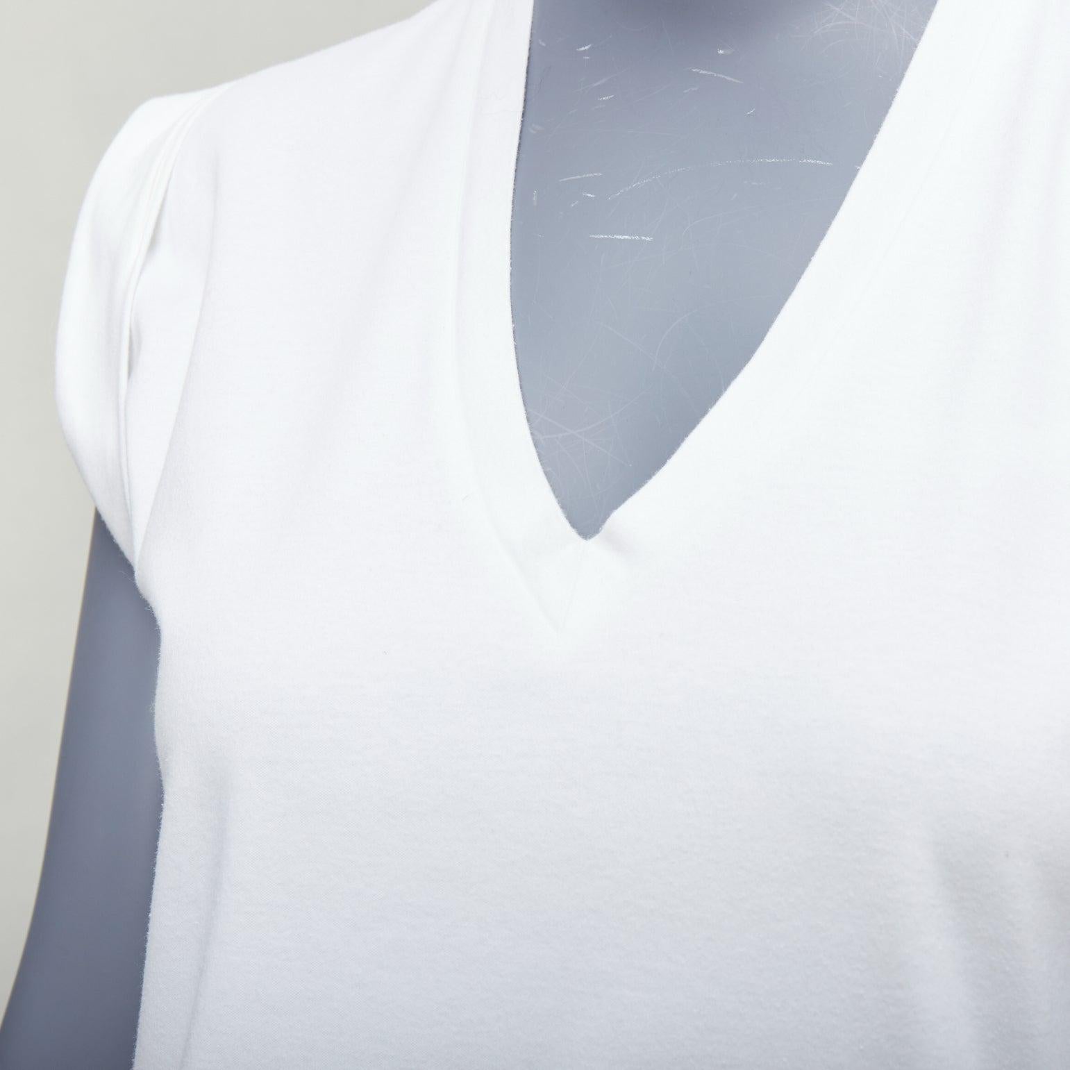 ISABEL MARANT white cotton layered sleeveless V neck top S For Sale 3