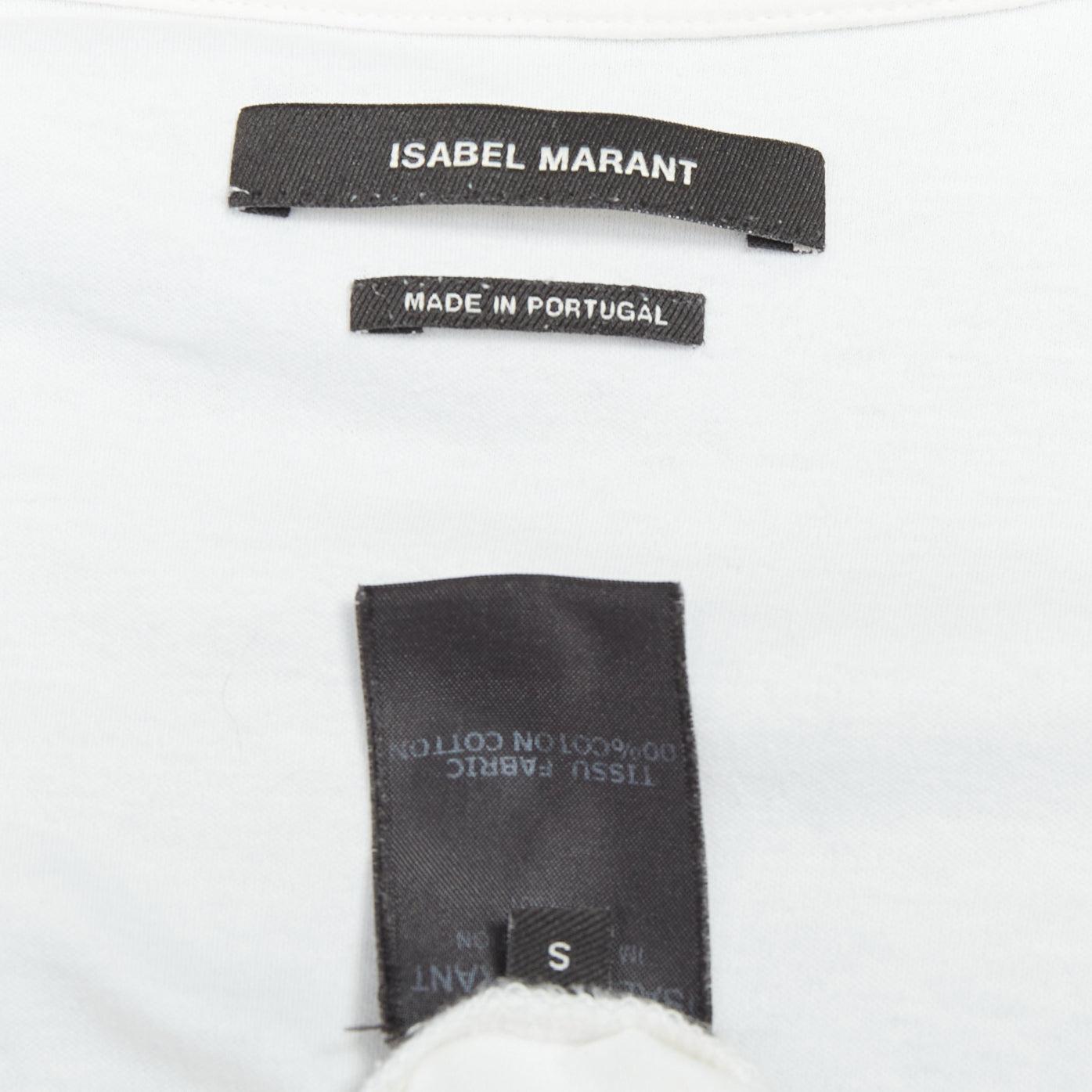 ISABEL MARANT white cotton layered sleeveless V neck top S For Sale 4