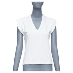 S.I.V.A. SABEL MARANT top senza maniche in cotone bianco con scollo a V