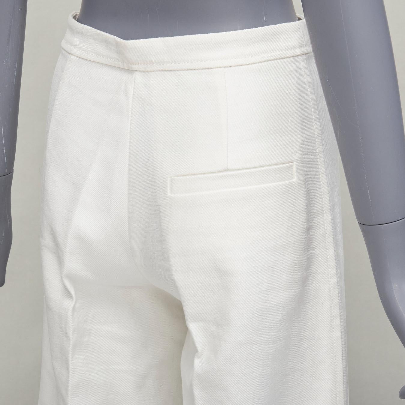 ISABEL MARANT white cotton linen high waist wide leg cropped pants FR36 S
Reference: NKLL/A00210
Brand: Isabel Marant
Material: Cotton, Linen
Color: White
Pattern: Solid
Closure: Zip Fly
Lining: White Fabric
Extra Details: Back darts.
Made in: