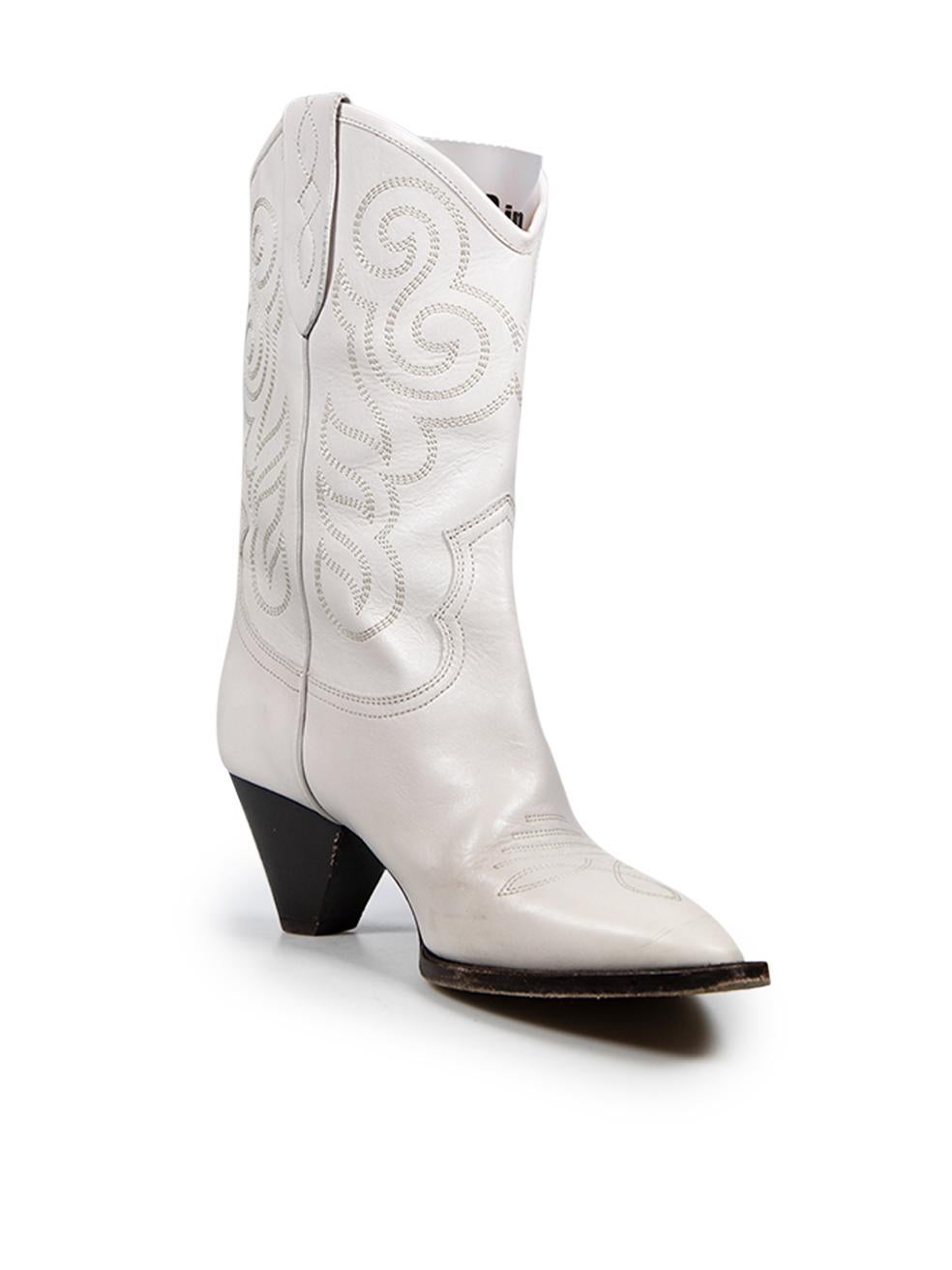 CONDITION is Good. Minor wear to wear to the boots is evident. Discolouration and abrasion to the toe box, counter, pull tabs and heel on both shoes. Scratching to both sides of the right shoe and to the right side of the left shoe. Deterioration to