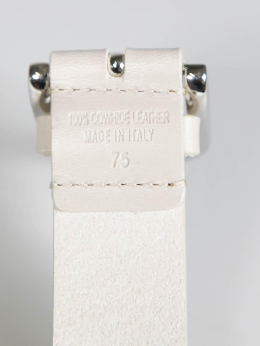 Isabel Marant White Leather Tehora Buckle Detail Belt 1