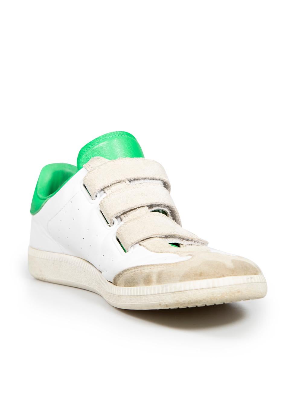 Condition is Good. Visible wear to trainers is evident. Wear to soles and insoles, with some creasing around the upper and absrasion to the inside heel area is evident on this used Isabel Marant designer item
 
 Details
 White
 Leather
 Trainers
