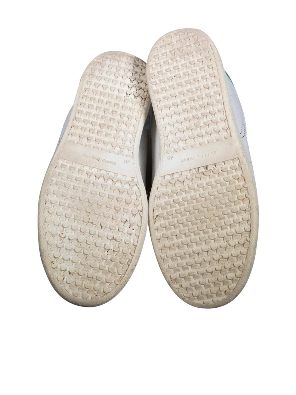 Women's Isabel Marant White Leather Velcro Trainers Size IT 40 For Sale