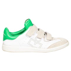 Isabel Marant White Leather Velcro Trainers Size IT 40