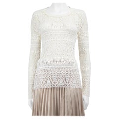 Isabel Marant White Long Sleeve Lace Top Size L