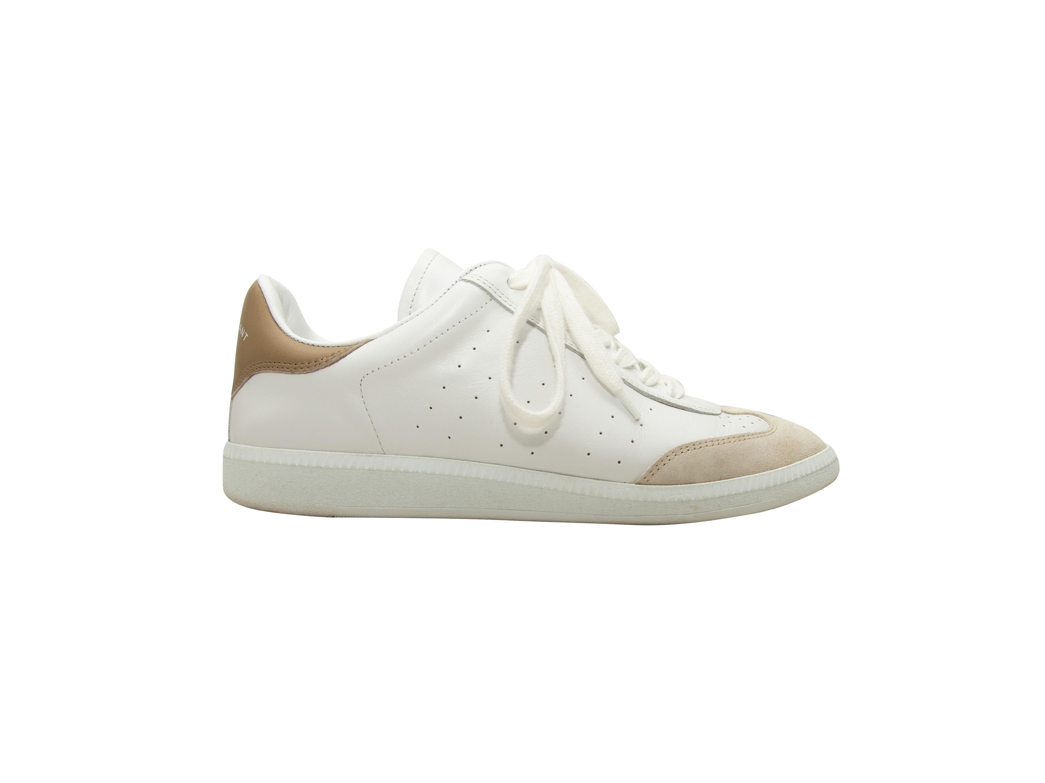 Isabel Marant White and Multicolor Leather Sneakers For Sale at 1stDibs