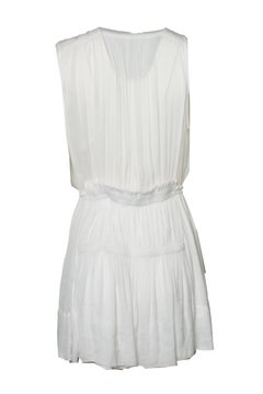 Isabel Marant, White sheer dress with ruffles