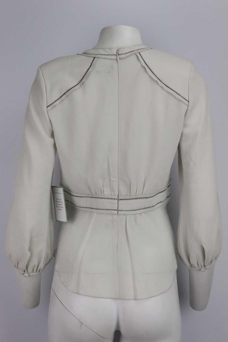 Grigio Isabel Marant Wiley - Top in crêpe increspato FR 38 UK 10