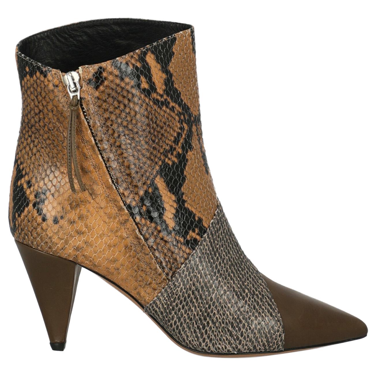 Isabel Marant Woman Ankle boots Brown Leather IT 37 For Sale