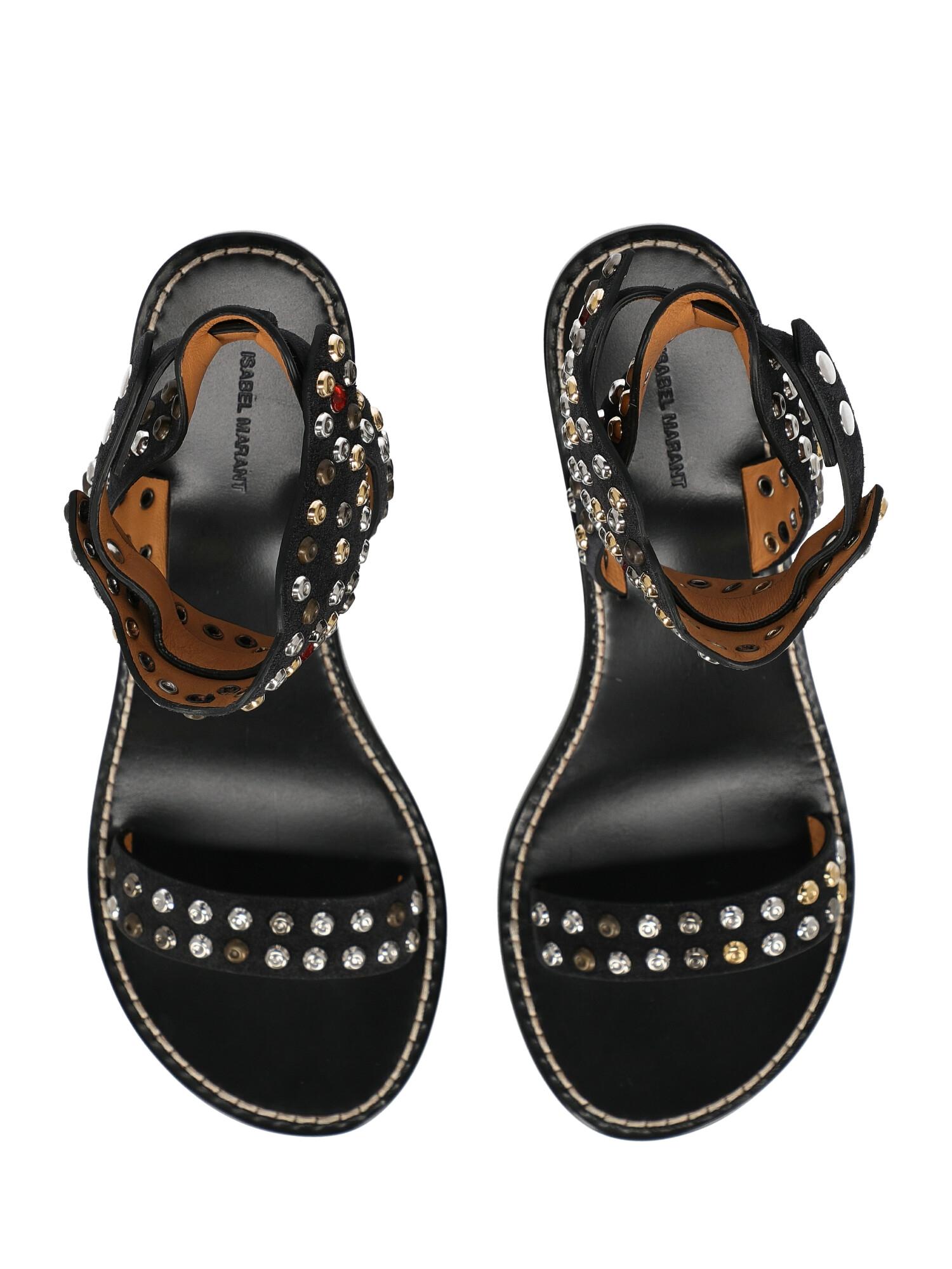 Isabel Marant Woman Sandals Black Leather IT 37 For Sale 2