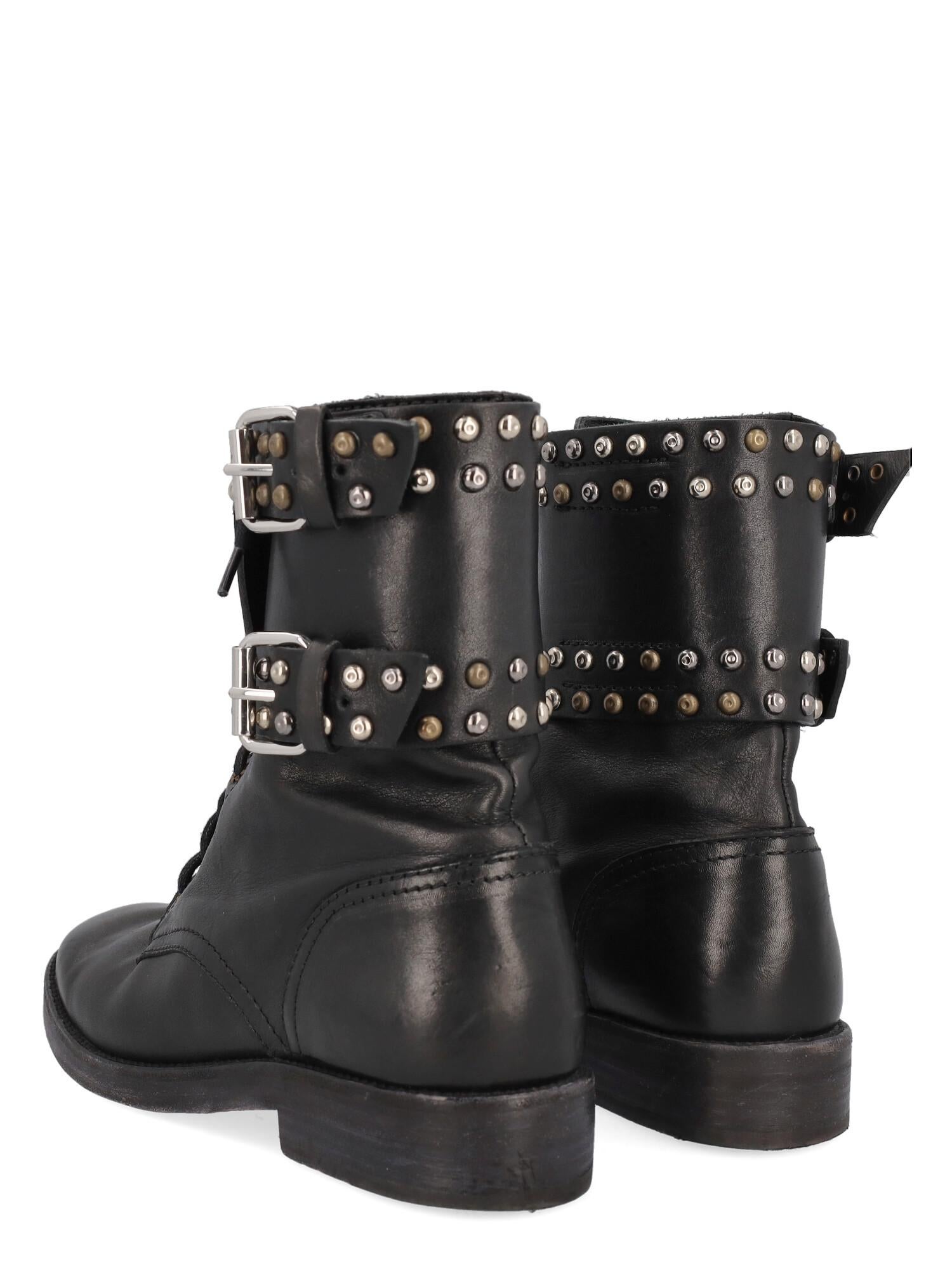 Isabel Marant Women Ankle boots Black Leather EU 37 In Good Condition For Sale In Milan, IT