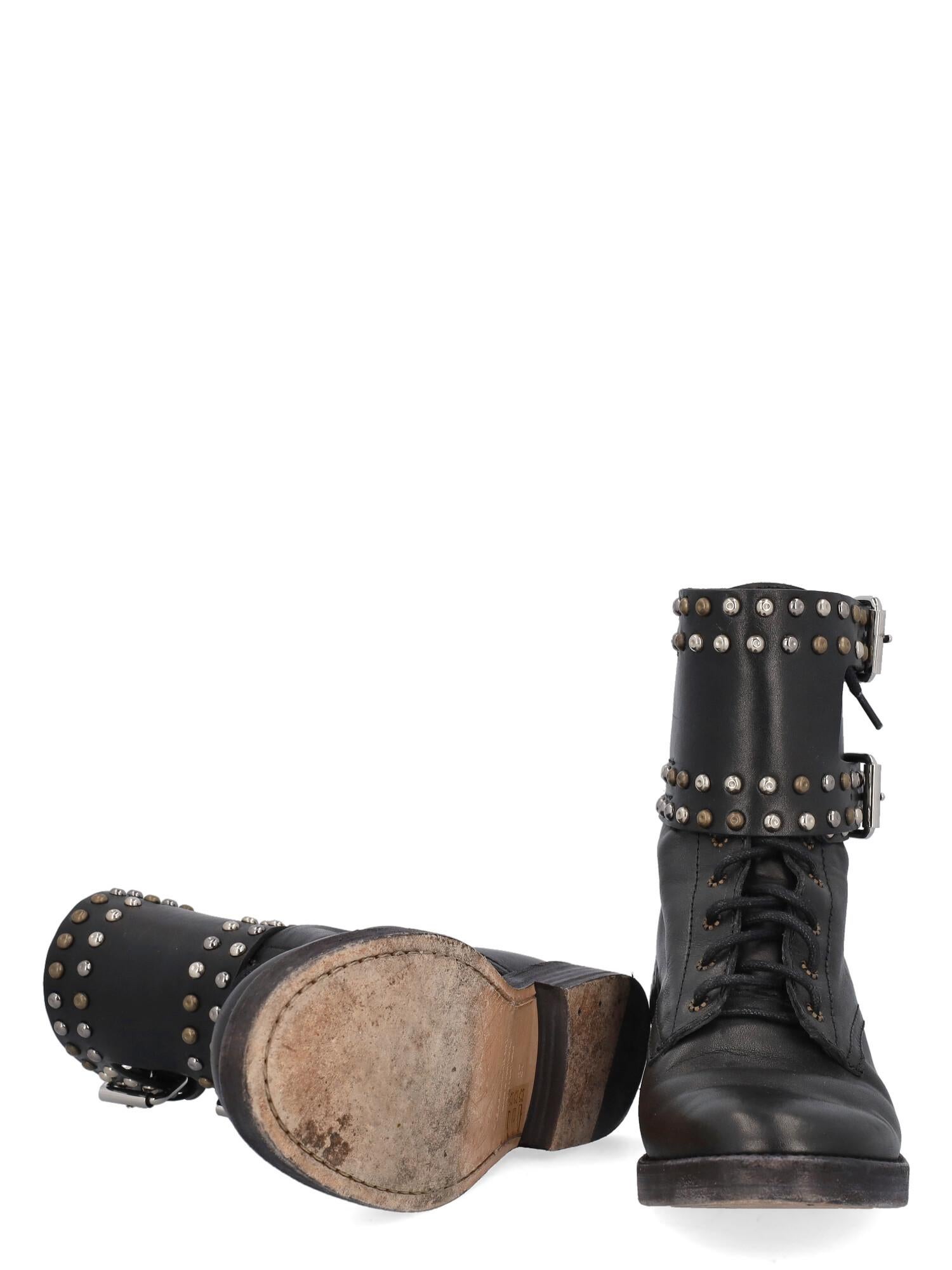 Women's Isabel Marant Women Ankle boots Black Leather EU 37 For Sale