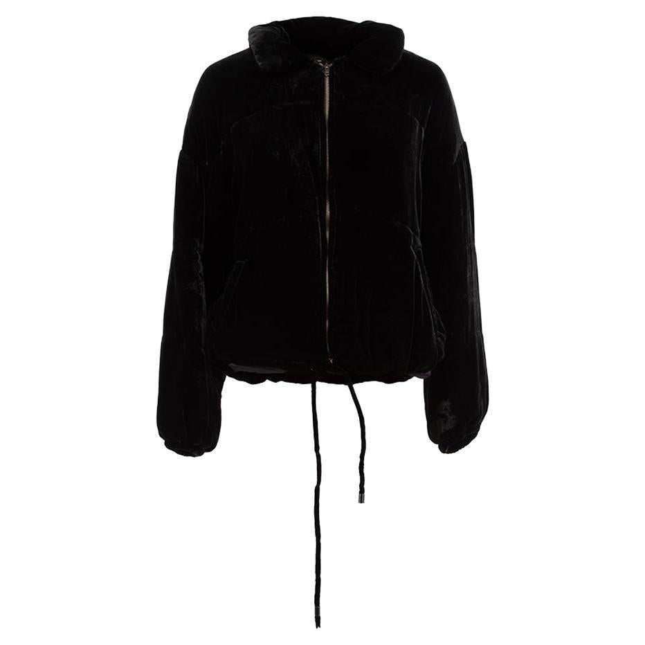 Isabel Marant Women's Black Velour Puffer Jacket For Sale